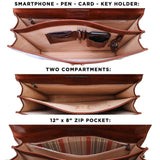 leather briefcase murano combination lock