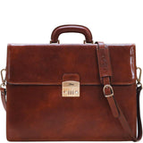 Floto Italian leather briefcase murano combination lock