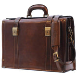 Floto Italian Leather Briefcase attache Trastevere brown 2