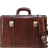 Floto Italian Leather Briefcase attache Trastevere brown