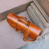 Floto Italian Leather Briefcase Attache Venezia 3 Gusset Tobacco Brown 4