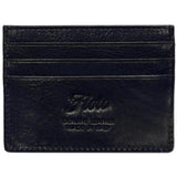Floto Italian Venezia Leather Credit Card Wallet black