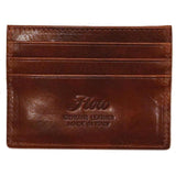 Floto Italian Venezia Leather Credit Card Wallet brown