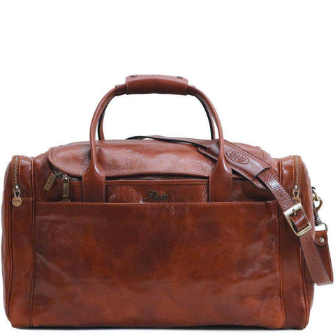 Floto Italian Leather Cargo Duffle Bag Suitcase Large brown 