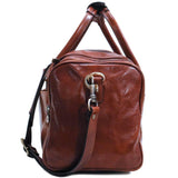 Floto Leather Cargo Duffle Bag Brown Small floto