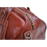 leather drop bottom duffle bag floto venezia brown