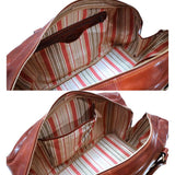 Leather Duffle Bag Floto Drop Bottom Shoe Comparment 9
