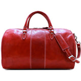 Floto Italian Leather Venezia Duffle Travel Bag Luggage tuscan red
