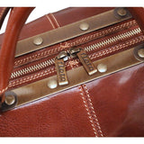 leather gladstone travel duffle bag floto brown
