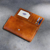 Roma Checkbook Leather Wallet inside 2