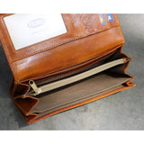 Roma Checkbook Leather Wallet inside 3