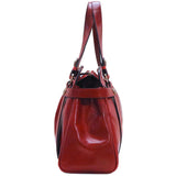 leather shoulder handbag floto milano shoulder bag red end