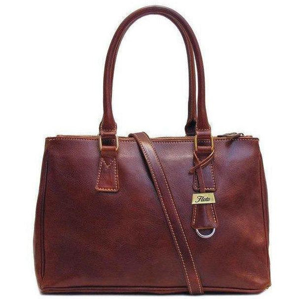 Floto Italian Leather Roma Satchel Shoulder Bag Women's 