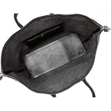 Leather Duffle Travel Bag Floto Chiara black inside