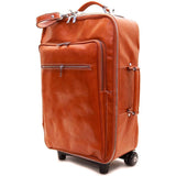 Leather Rolling Luggage Floto Venezia Trolley orange