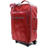 Leather Rolling Luggage Floto Venezia Trolley red