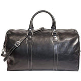 Floto Italian Milano Leather Duffle Bag Carry On Suitcase black