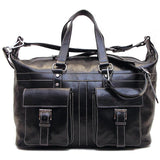 Floto Milano Italian Leather Travel Bag Weekender Suitcase black