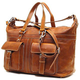 Floto Milano Italian Leather Travel Bag Weekender Suitcase olive brown