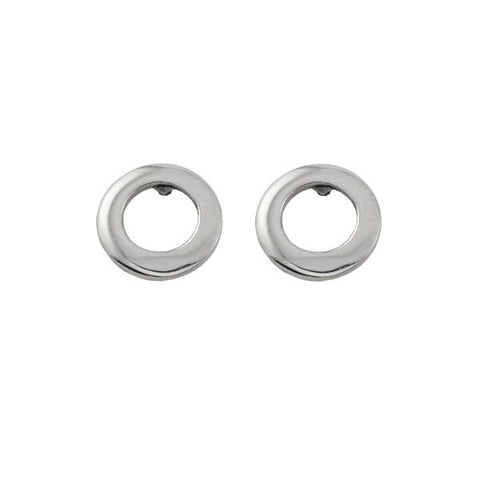 ICHU Open Circle Sterling Silver Stud Earrings 