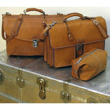 Floto Italian Parma leather dopp kit toiletry bag brown 3