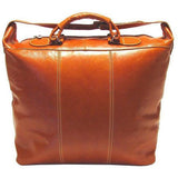 Floto Italian Leather Duffle Travel Tote Bag orange