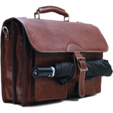 Leather Roller Buckle Briefcase Floto Novella umbrella utility strap