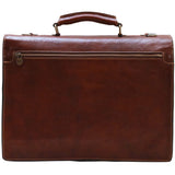 Leather Roller Buckle Briefcase Floto Novella back
