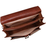 Leather Roller Buckle Briefcase Floto Novella inside