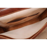 Leather Roller Buckle Briefcase Floto Novella smartphone pockets