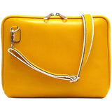 Floto Italian Leather Roma tablet case bag yellow