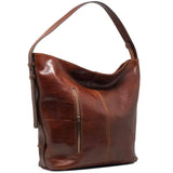 Floto Italian Leather Shoulder Handbag Tote Bag Sardinia brown