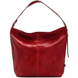 Floto Italian Leather Shoulder Handbag Tote Bag Sardinia red
