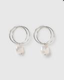 Izoa Lucid Earrings Silver Freshwater Pearl