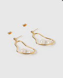 Izoa Mya Earrings Gold Freshwater Pearl