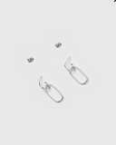 Izoa Mini Link Earrings Silver