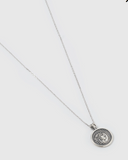 Izoa Coronation Coin Necklace Silver