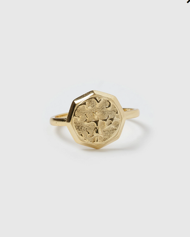 Izoa Emblem Ring Gold