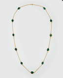 Izoa Harmonia Necklace Gold Green Onyx