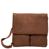 GABEE Ava Leather Flapover Crossbody/Shoulder Bag