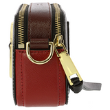 Marc Jacobs Snapshot Leather Shoulder Bag Black Red