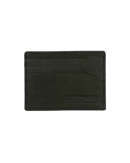 STITCH & HIDE LEATHER ALFRED CARDHOLDER BLACK