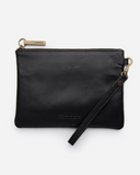 STITCH & HIDE LEATHER CASSIE CLUTCH CLASSIC COLLECTION BLACK - FREE KEYRING