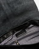 STITCH & HIDE WASHED LEATHER HAMBURG BACKPACK BLACK - FREE WALLET POUCH