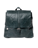 STITCH & HIDE WASHED LEATHER HAMBURG BACKPACK PETROL GREEN - FREE WALLET POUCH
