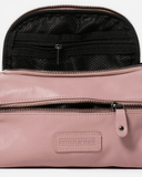 Stitch & Hide Leather Jett Toiletry Bag Dusty Rose Pink