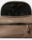 Stitch & Hide Leather Jett Toiletry Bag Oak Brown
