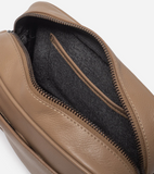 STITCH & HIDE WASHED LEATHER TAYLOR CROSSBODY BAG - OAK BROWN - FREE KEYRING