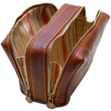 Floto Italian Siena leather dopp kit toiletry bag brown 4