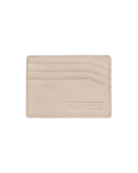 STITCH & HIDE LEATHER ALICE CARDHOLDER IVORY